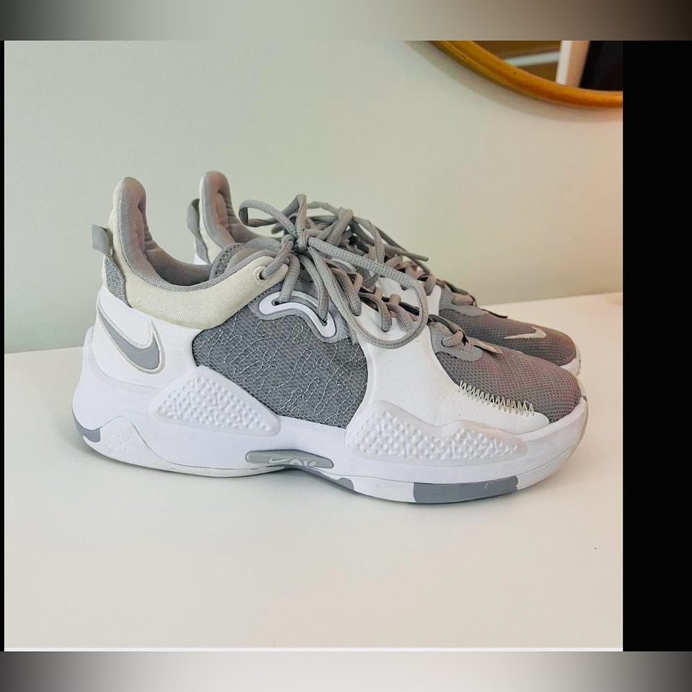 Nike Paul George PG 5 TB Shoes Women 7.5 Wolf Grey White DA7758-002 Basketball‎